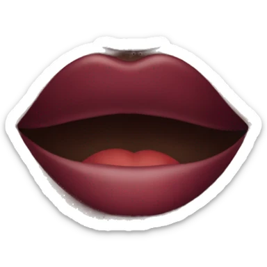 Burgundy kiss sticker