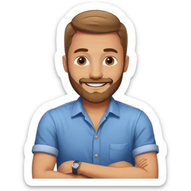 Guy with very short beard at the bar sticker