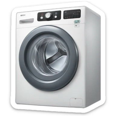 washing machine with face sticker