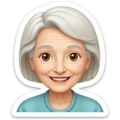 smiling elderly women indoors sticker