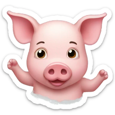 pig in jacuzzi sticker