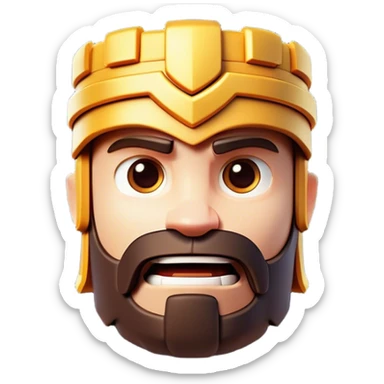 Clash of Clans aesthetic: Cinematic Playful Pixel 3D Key Portrait Emoji, rendered in a 3D vector-style similar to standard emojis with minimal shading and bold, simplified shapes. A compact, distinct form with signature details, softly glowing with a pixelated adventure charm. Simplified yet unmistakably iconic, highly detailed and consistent, glowing with a soft radiance and high shine. Stylized with a touch of classic pixel-art charm and a soft glowing outline, capturing the essence of a beloved gaming relic with a friendly, playful manner! sticker