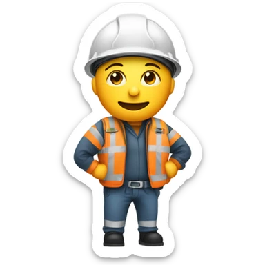 What’s burger empoylee wearing construction gear  sticker