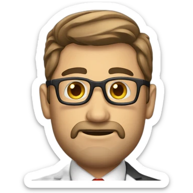 hombre de traje sorprendido sticker