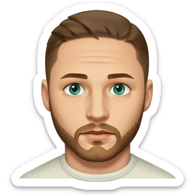 Tom Hardy with blue-green eyes sticker