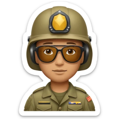  soldier with sunglasses sticker