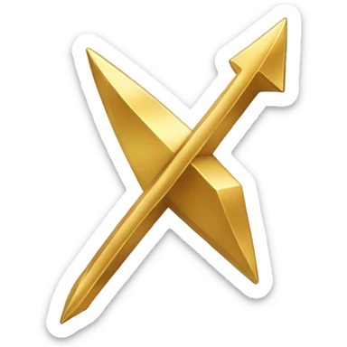 gold arrow pointing left sticker