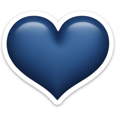 navy blue heart sticker