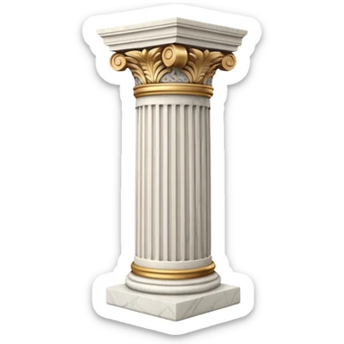 generate beautiful greek marble pillar intricate sticker