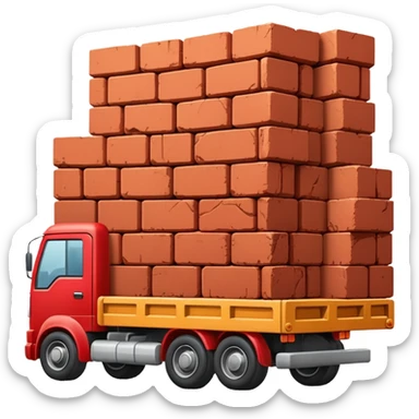 A truckload of bricks sticker