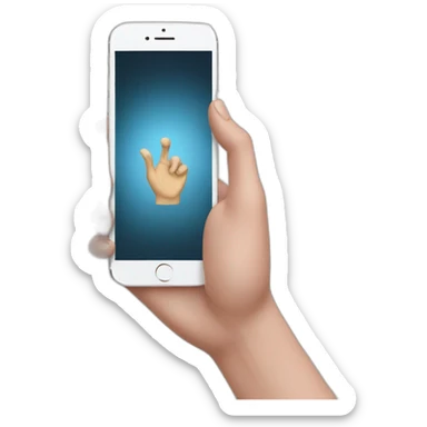 hand taking a iphone picture sticker