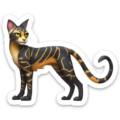 Modern Feral Rare Fantasy Vernid-Trico-species by LiLaiRa, random markings, full body sticker