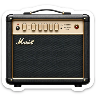 black mini marshall amp sticker