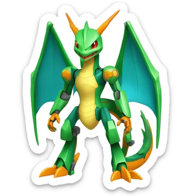 Mechanical Flygon-Charizard-Medabot-Mecha full body sticker
