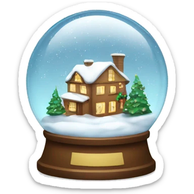 Christmas snow globe sticker