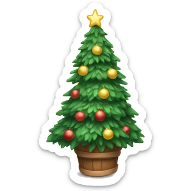 Cozy christmas tree sticker