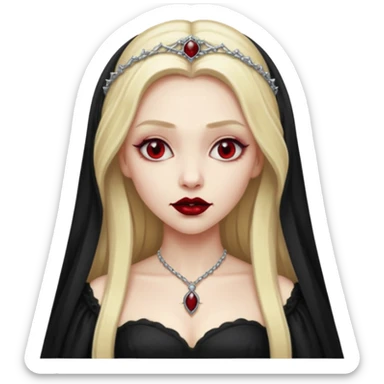 Bride of Dracula with long blonde hair sticker