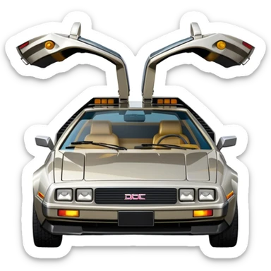 DeLorean DMC-12 doors down sticker