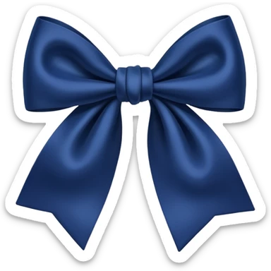 Navy blue bow sticker
