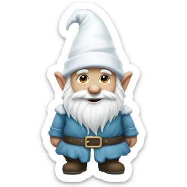 gnome of snow whitr sticker