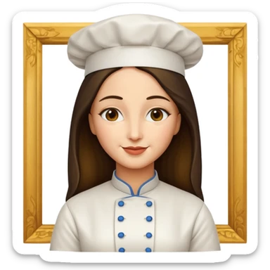 MonaLisa's famous photo but doing a chef kiss animated sticker