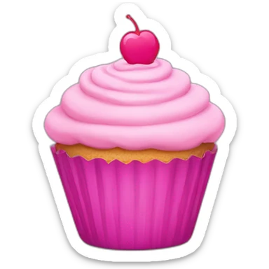 Pink cupcake sticker