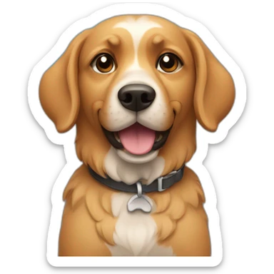 A dog presenting slides sticker