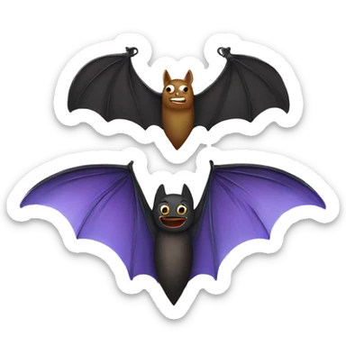 bat and butterfly sticker