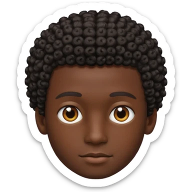 my best friend diego, he's black, square shaped head, regular short curly hair (no afro) , and nicely build posterior sticker