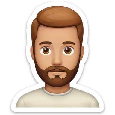 realistic male portrait with beard sticker