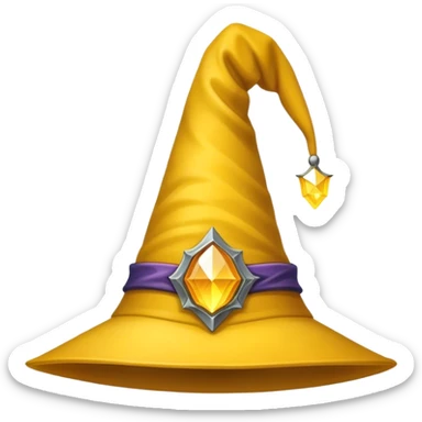 yellow wizard hat sticker
