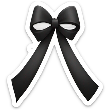 black bow with the words “good riddance” engraved in white sticker