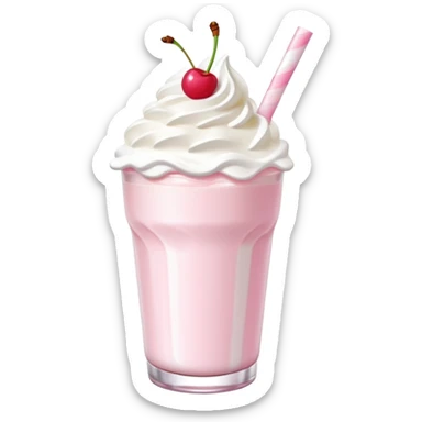 Cute Pastel pink Cherry Blossom Sakura Milkshake sticker