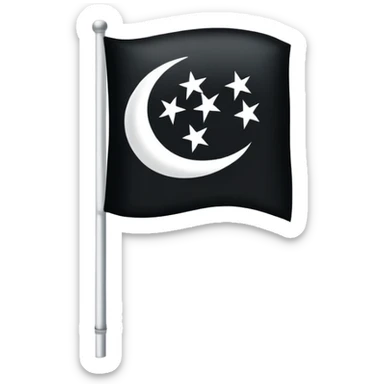 Black flag full shahada on it sticker