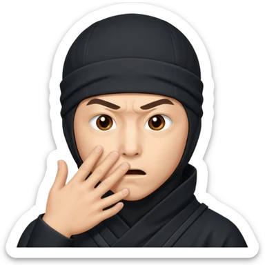 foto do Ninja ele mandando calar a boca sticker