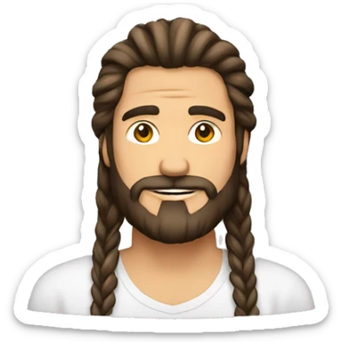 hombre moreno pelo largo sin gorro  sticker