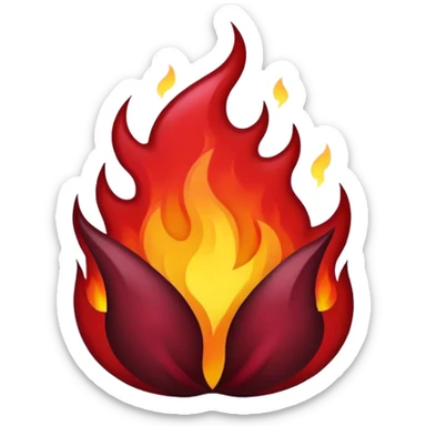 dark Burgundy fire  sticker