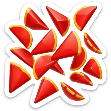 Red chips emoji render sticker