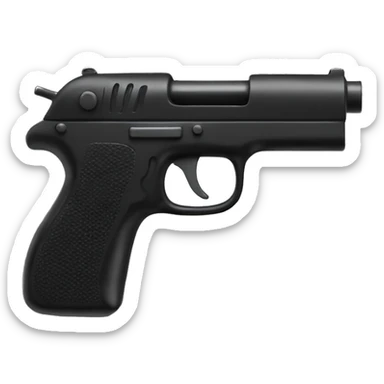 Toy gun, black sticker
