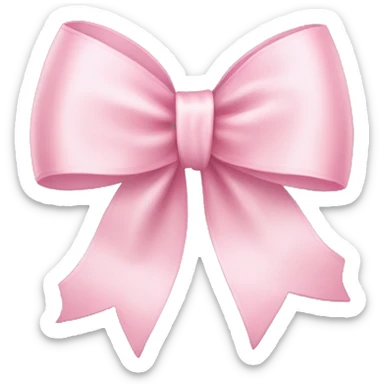 light pink ribbon bow sticker