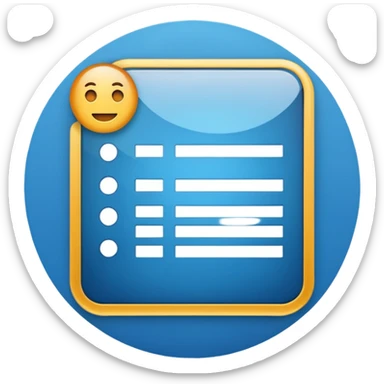 resume icon, simple, clear sticker