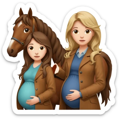 maternity with horse sticker