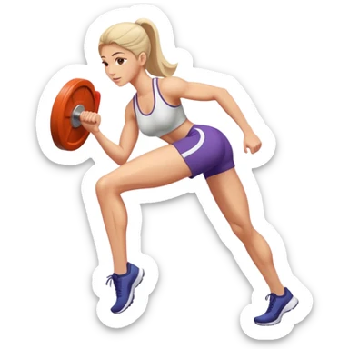 hamstring muscles female sticker