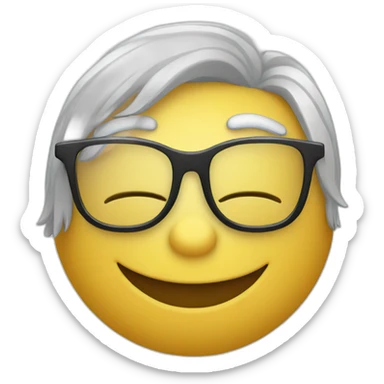 BIG SMILEY WITH GLASSES sticker