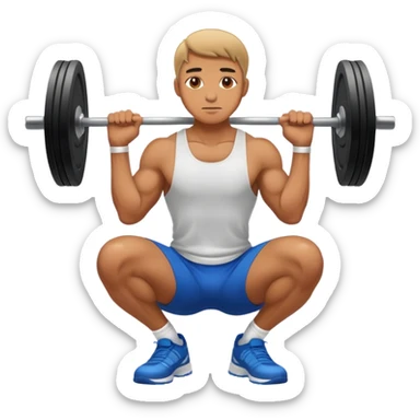 Naked man squatting sfw  sticker