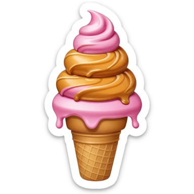 pink meet carame  sticker