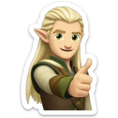 legolas thumbs up sticker