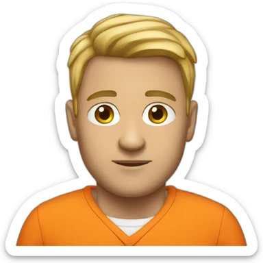 White Prisoner with orange shirt sticker