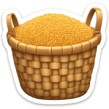 Wheat grain basket sticker