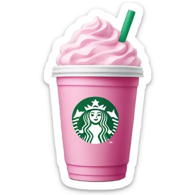 Pink Starbucks drink sticker